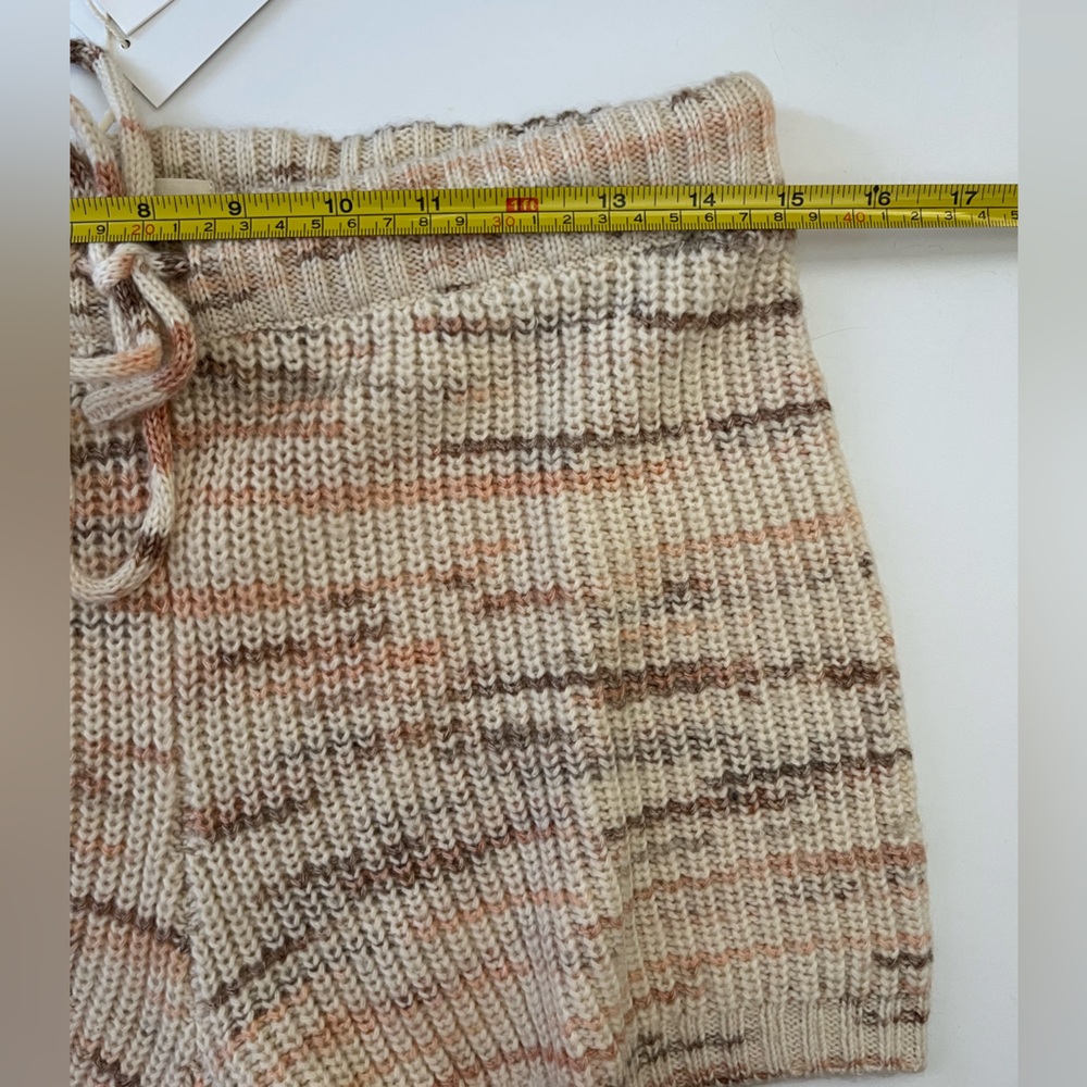 L*Space | NWT Layla Knit Cream High Waist Shorts - Picture 9 of 11
